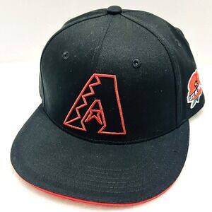 Arizona Diamondbacks MLB Hat Mens OSFM Black Red Lest We Forget Remembrance Cap